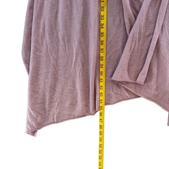 Plush Cashmere Long Cardigan Womens Pink 100% Cashmere Open Front Size M - Picture 10 of 13